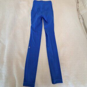 Lululemon Speed Up Running Leggings Blue Reflective High Rise Women’s 0